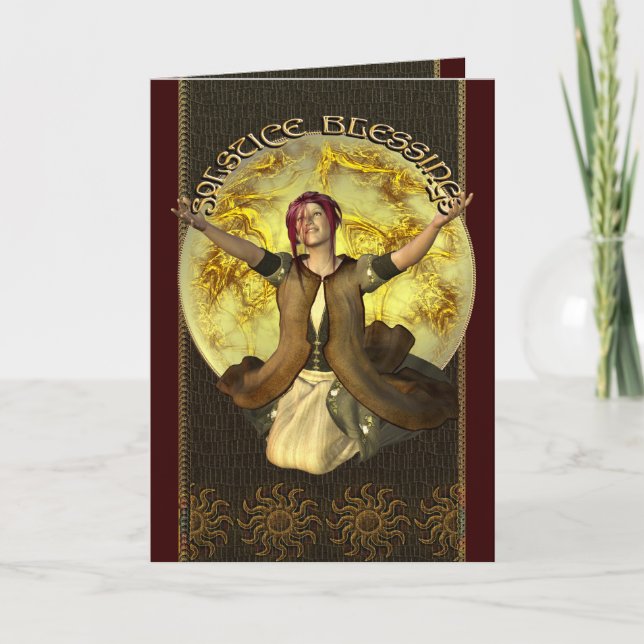 Kort för Solsticevälsignelsehälsningar (Framsida)