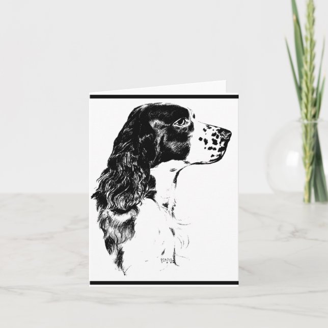 Kort för Spaniel för engelsk Springer för (Framsida)