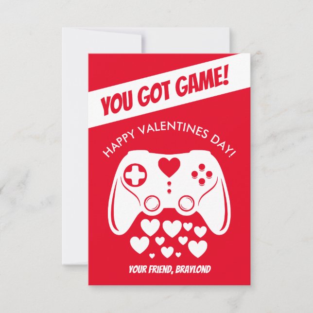 Kort för spel för barn Valentines day (Framsida)
