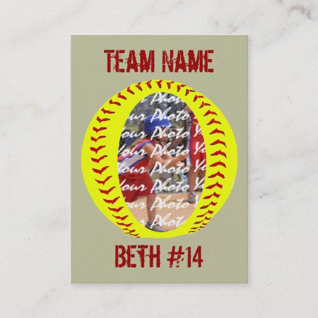 Kort för spelarefotohandel (Framsida)