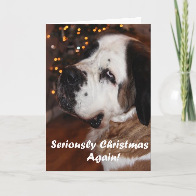 Kort för St Bernard julhälsning (Framsida)