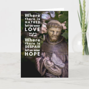 Kort för St Francis bönhälsning