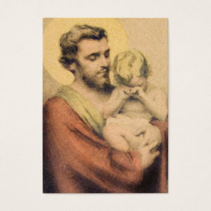 Kort för St Joseph och babyJesus heliga