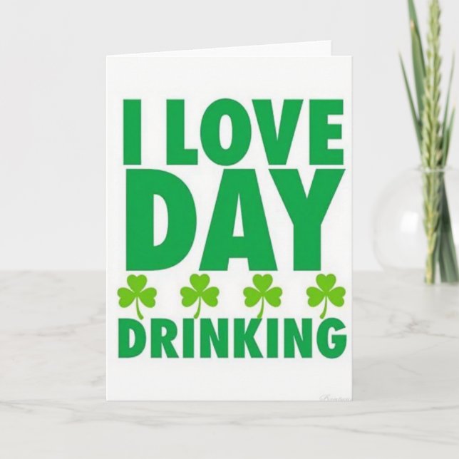 Kort för St. Patrick's Day-drickande (Framsida)