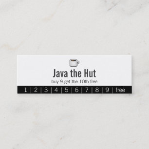 Kort för stansmaskin för Java logotypdrink