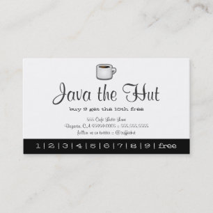 Kort för stansmaskin för Java logotypdrink