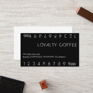 Kort för stansmaskin för lojalitetkaffedubbla