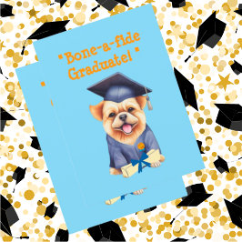 Kort för Studenten-hälsning för Ljud Cute Hund