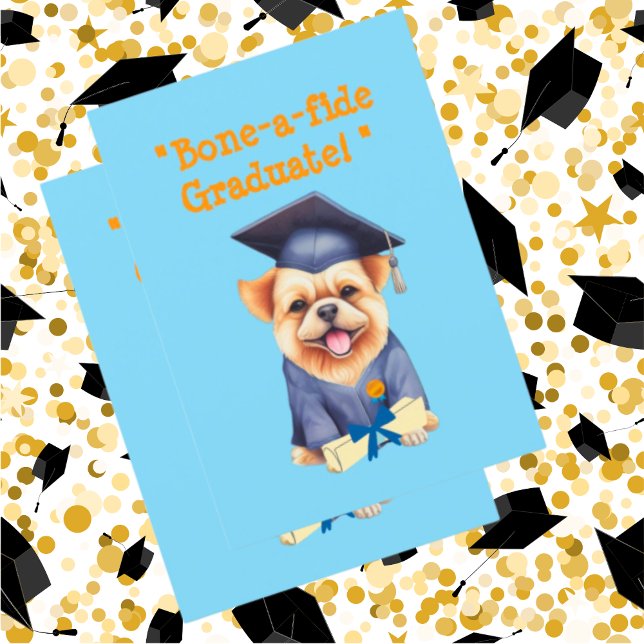 Kort för Studenten-hälsning för Ljud Cute Hund (Skapare uppladdad)
