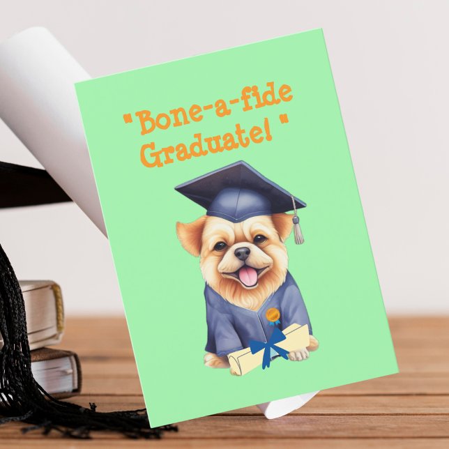 Kort för Studenten-hälsning för Ljud Cute Hund (Skapare uppladdad)