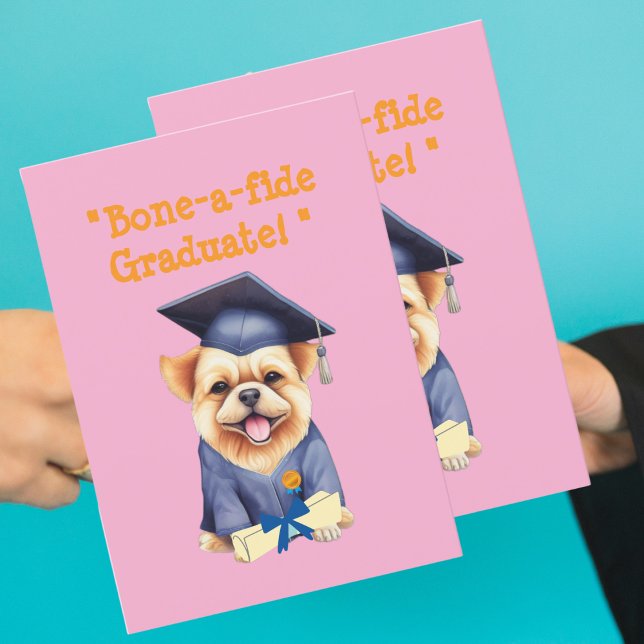 Kort för Studenten-hälsning för Ljud Cute Hund (Skapare uppladdad)