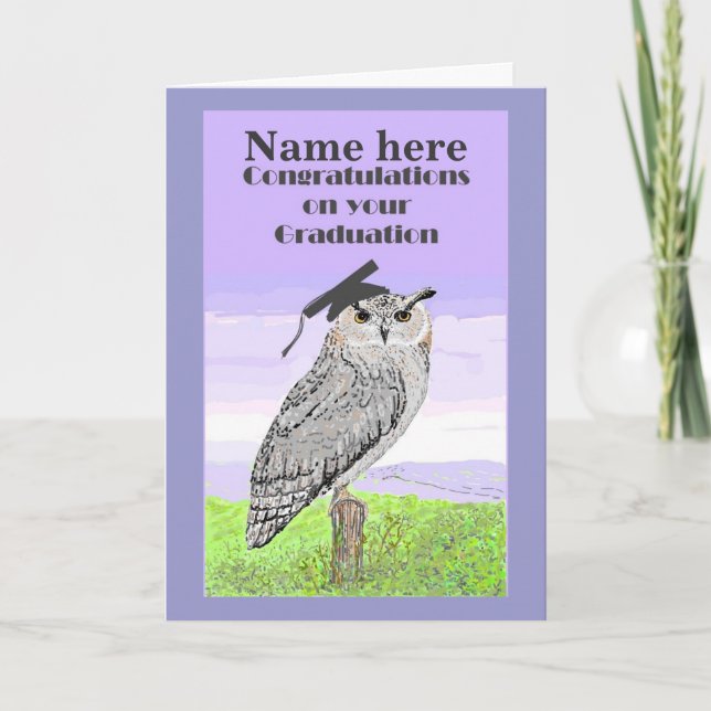 Kort för studentengrattisuggla (Framsida)