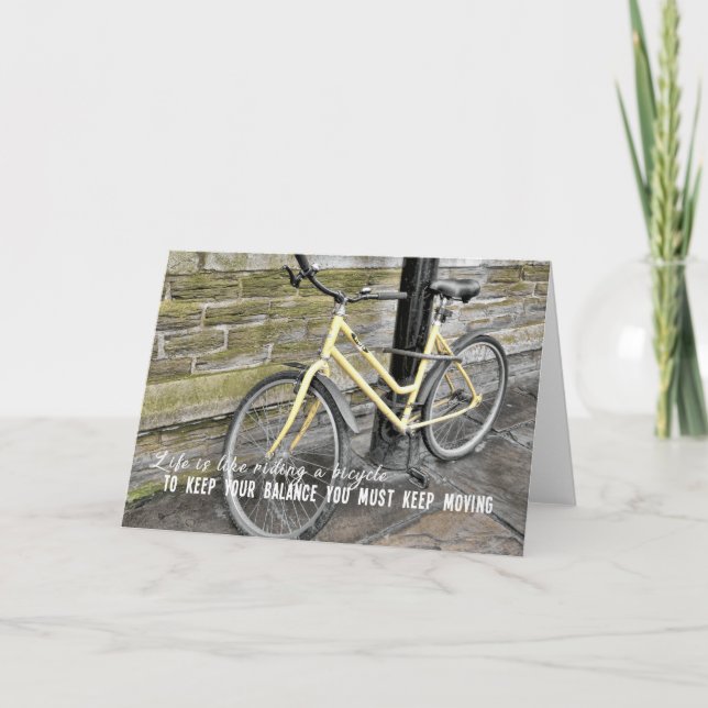 Kort för SUNNY CYCLE-hälsning (Framsida)