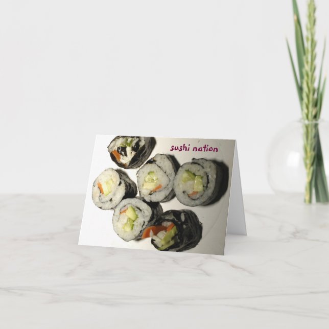 Kort för Sushinationhälsning (Framsida)