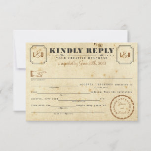 Kort för svar för vintageTelegramLibs