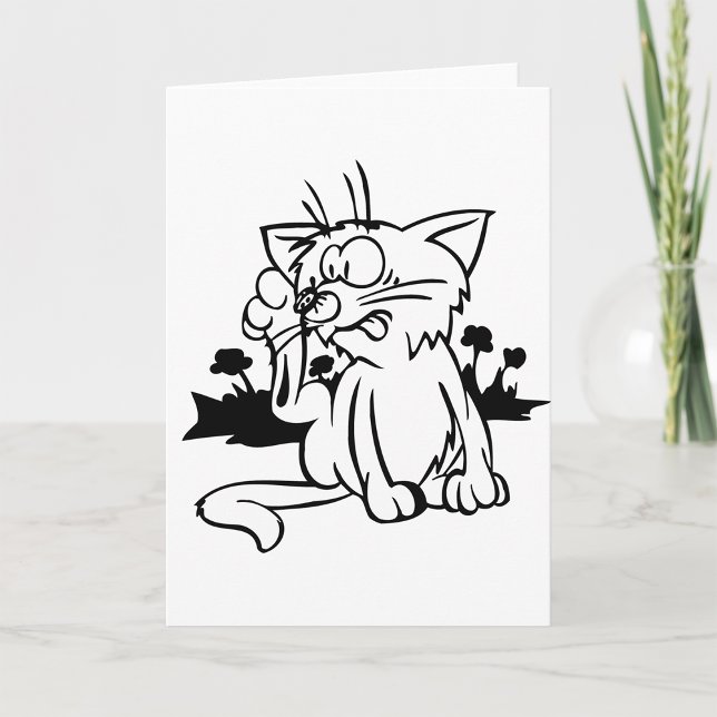 Kort för svart och vitt katt (Skapare uppladdad)