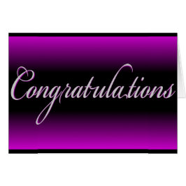 Kort för svarttonad Grattis för lila av elegant