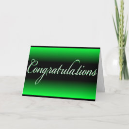 Kort för svarttonade Grattisar för grönt av elegan