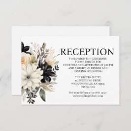 Kort för svartvit bröllop