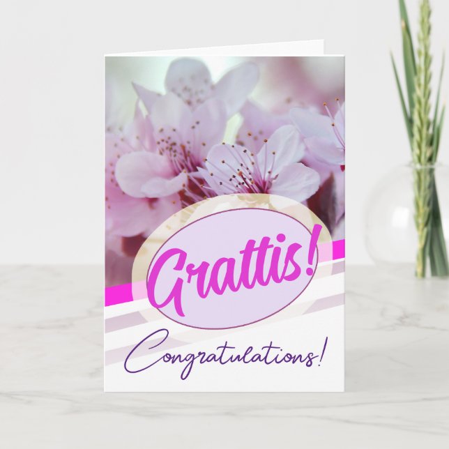 Kort för svenska Grattisar / Grattis Kort (Framsida)