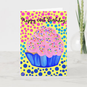 Kort för sweet sixteenmuffinfödelsedag
