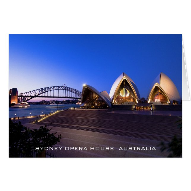 Kort för Sydney operahus (Framsidan Horizontal)