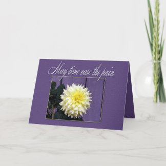 Kort för sympati för enkel blommigt