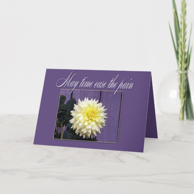 Kort för sympati för enkel blommigt (Framsida)