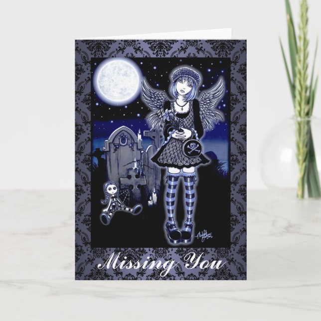 Kort "för Tabitha" gotiskt skyddsängelkonst (Framsida)