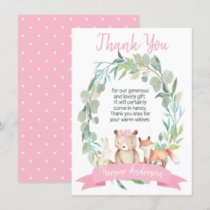 Kort för tack för baby shower för