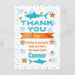 Kort för tack för Fena-tastichajfödelsedag