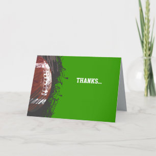 Kort för tack för fotbollSplatterpub bat mitzvah