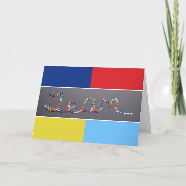 Kort för tack för gillande för lagflaggaanställd (Framsida)