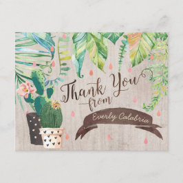 Kort för tack för kaktusökendusch