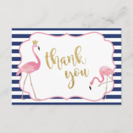 Kort för tack för marinrandFlamingo