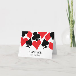 Kort för tack för ödeLas Vegas bröllop i vit