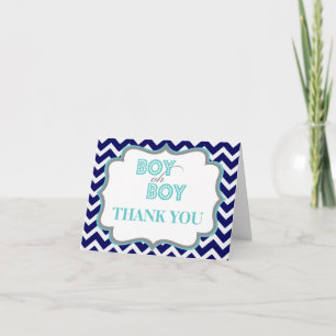 Kort för tack för pojkeOh pojkebaby shower