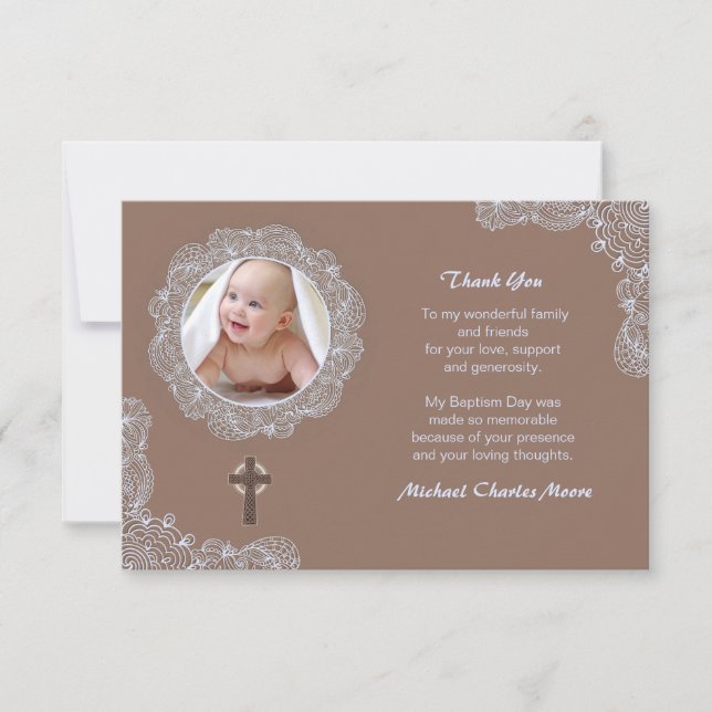 Kort för tack för snörecirkulärfoto (Framsida)