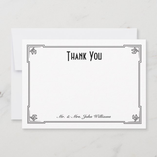 Kort för tackkort för art décostillägenhet (Framsida)