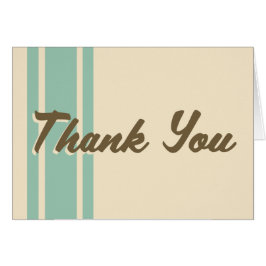 Kort för tackkort för Mintglass randigt Retro