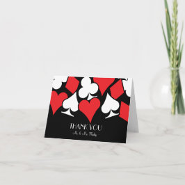 Kort för tackkort för ödeLas Vegas bröllop