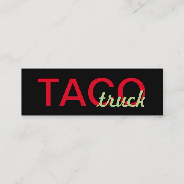 kort för tacolastbilstansmaskin (Framsida)