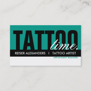 kort för tatueringtidtidsbeställning