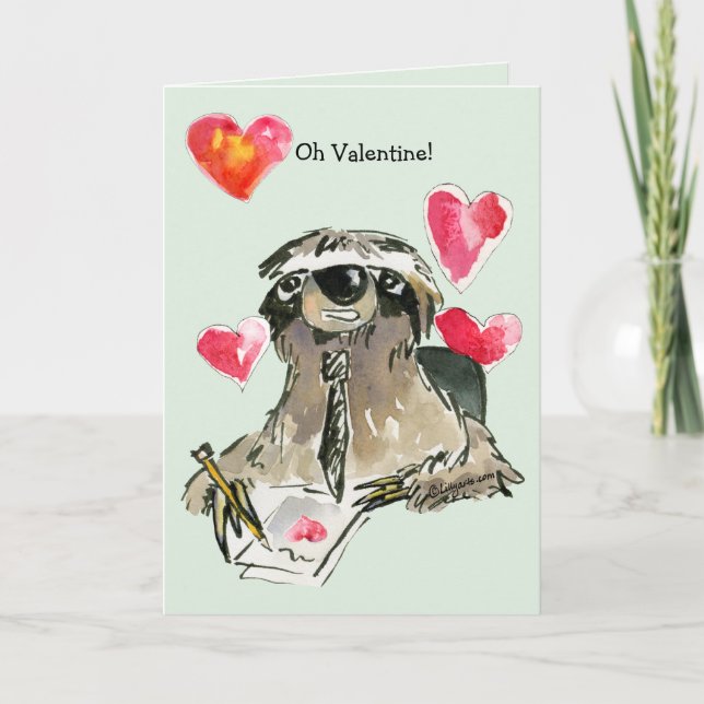 Kort för tecknadSlothvalentines day (Framsida)