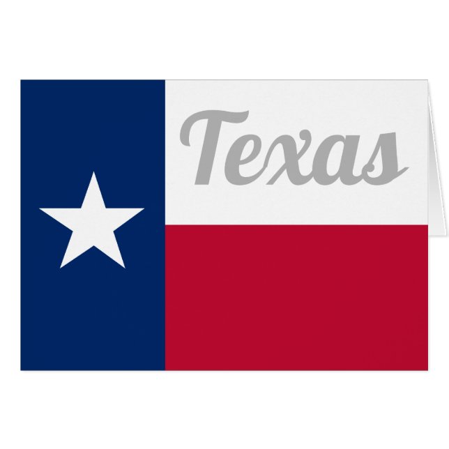 Kort för Texas statlig flaggahälsning med (Framsidan Horizontal)