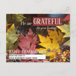 Kort för Thanksgiving för mindre företag