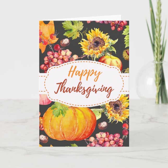 Kort för thanksgiving för skörd för (Framsida)