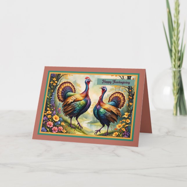 Kort för Thanksgiving-turkey (Framsida)