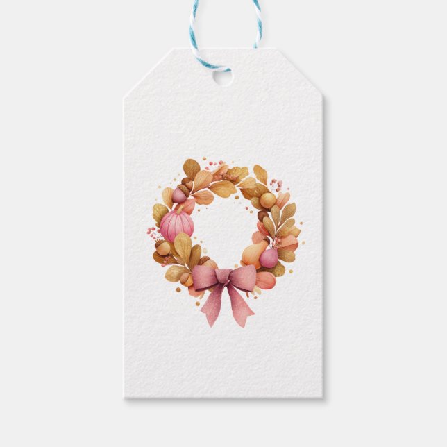 Kort för thanksgivingens presenthölje med höstvåg (Framsidan)