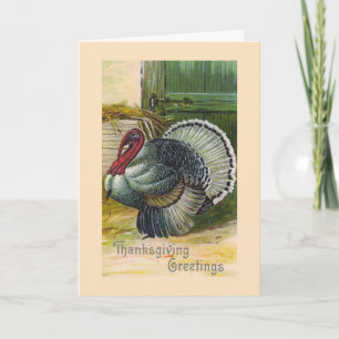 Kort "för thanksgivinghälsning" vintage